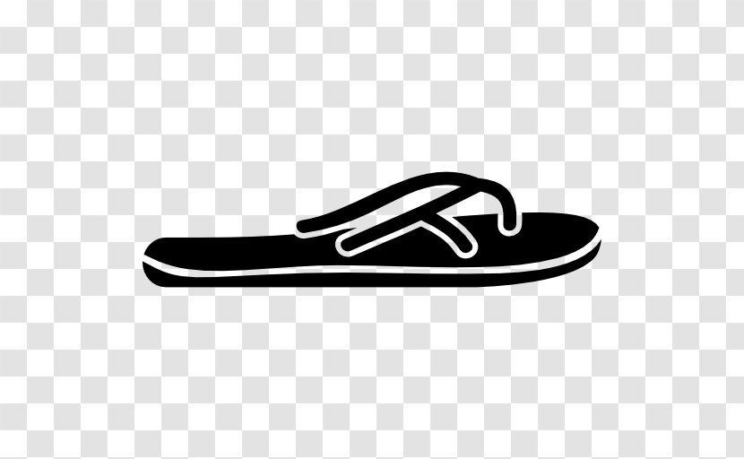 Flip-flops Slipper Shoe - Black And White Transparent PNG