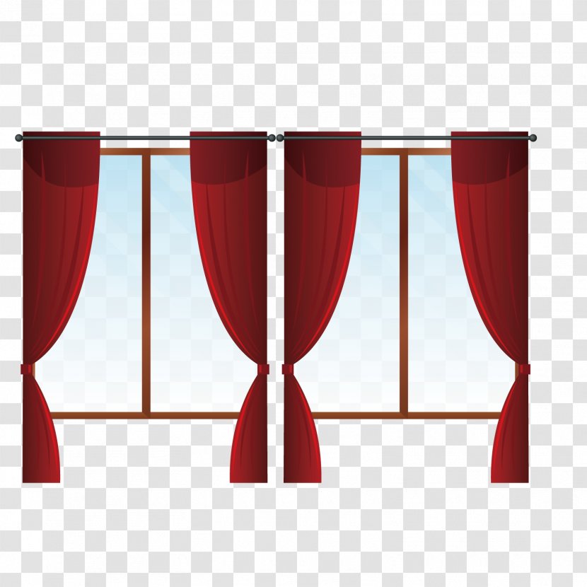 Window Table Furniture Illustration - Couch - Vector Red Windows Transparent PNG