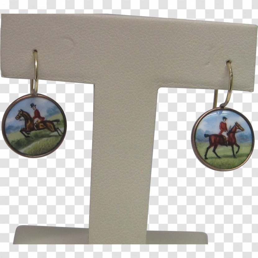 Earring Horse Enamel Paint Equestrian Gold Transparent PNG