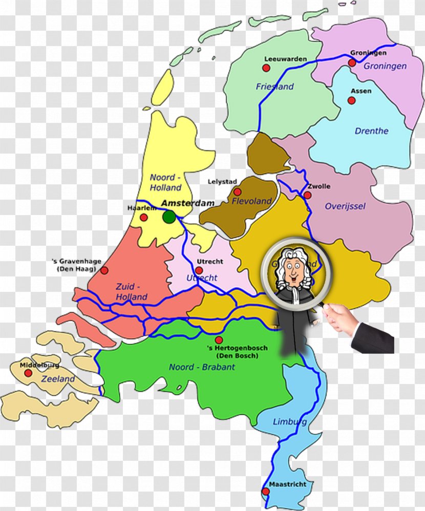 Provinces Of The Netherlands Map Vector Graphics Clip Art - Area Transparent PNG