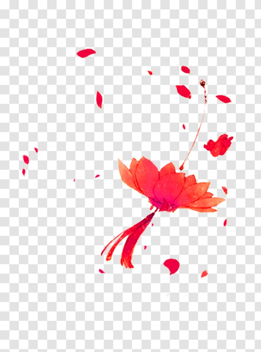 Download Petal - Lantern - Red Air Lotus Decoration Pattern Transparent PNG
