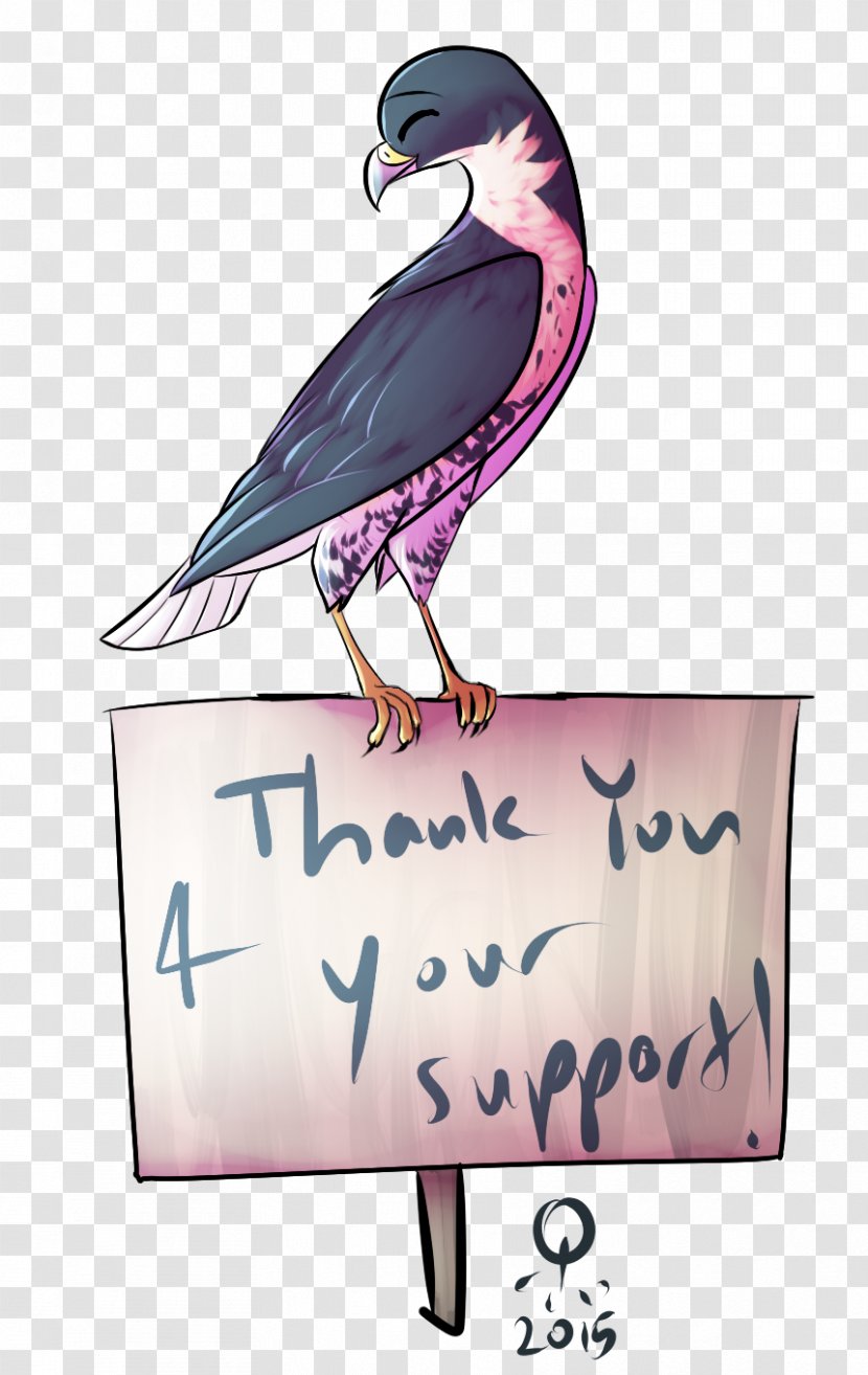 Beak Water Bird Font - Purple - Thank You Teacher Transparent PNG
