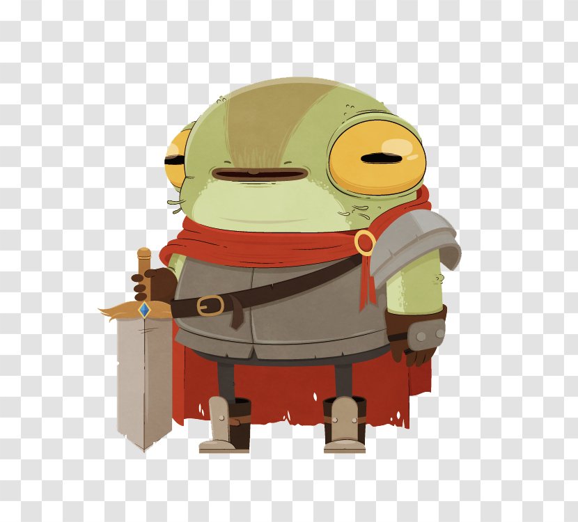 Cartoon Character Concept Art - Drawing - Frog Knight Transparent PNG