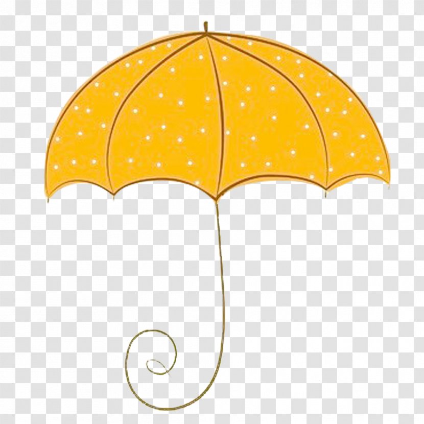 Umbrella Yellow Pattern - Golden Material Transparent PNG