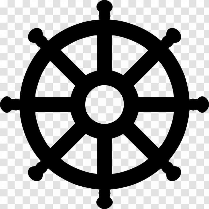 Dharmachakra Clip Art - Silhouette - Wheel Of Dharma Transparent PNG