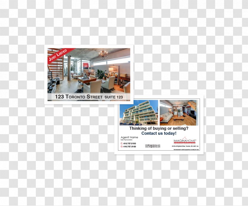 Advertising Brand Marketing Information - Real Estate - Postcard Transparent PNG
