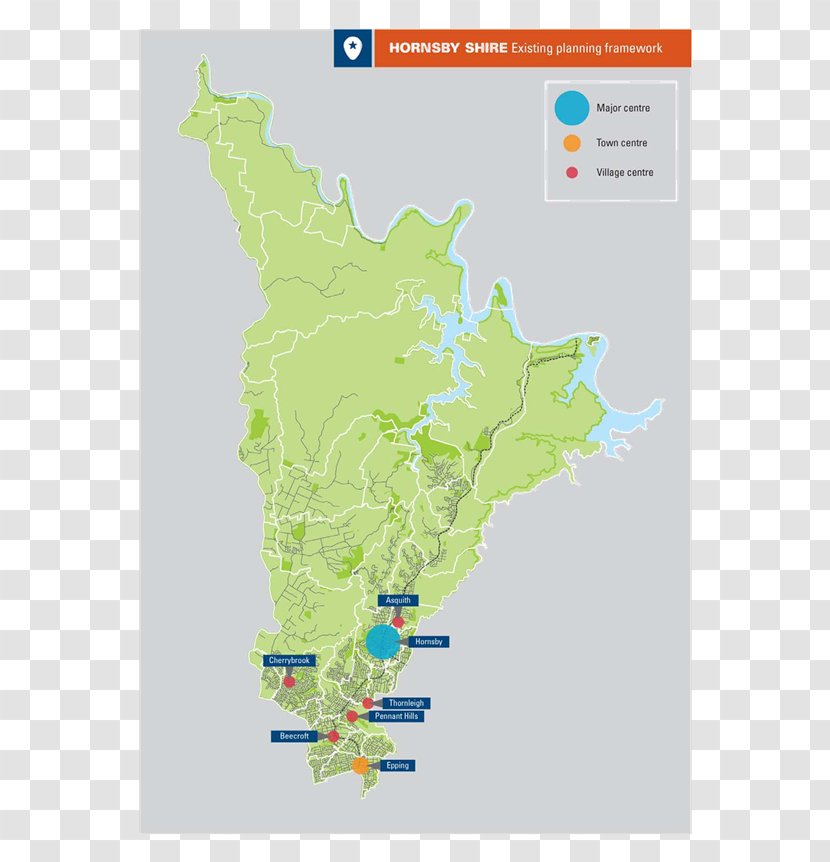 Hornsby Shire Map Plan Ecoregion Water Resources - File Transparent PNG