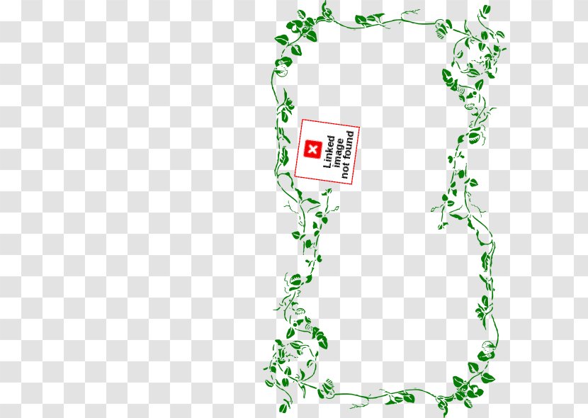 Leaf Vine Clip Art - Plant - Green Border Transparent PNG