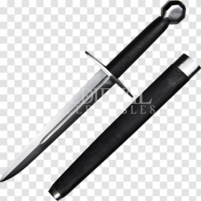 Bowie Knife Rondel Dagger Sword - Cold Weapon Transparent PNG