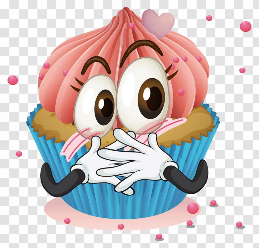 Cupcake Chocolate Cake Royalty-free - Heart - Shy Ice Cream Transparent PNG