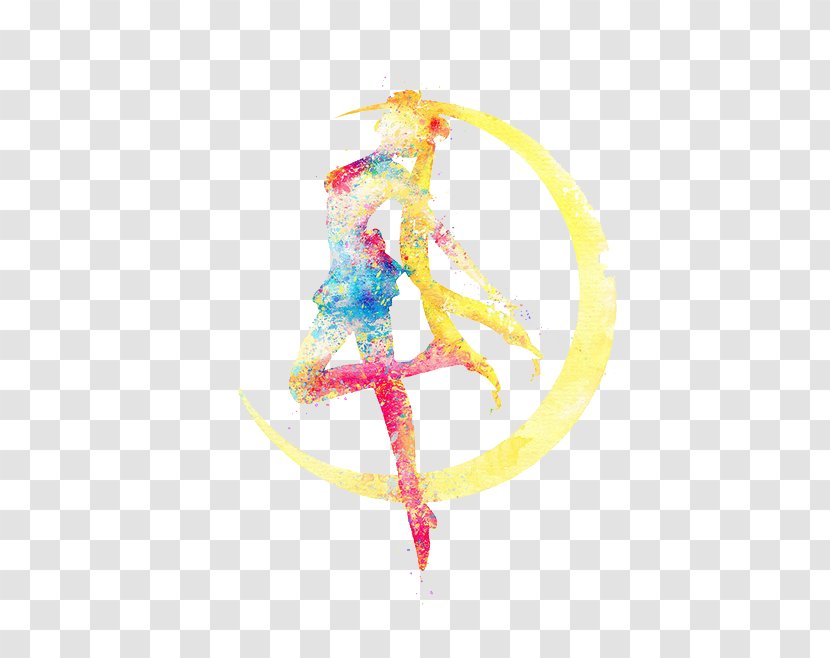 Sailor Moon Watercolor Painting Canvas Poster - Frame - Animation Transparent PNG