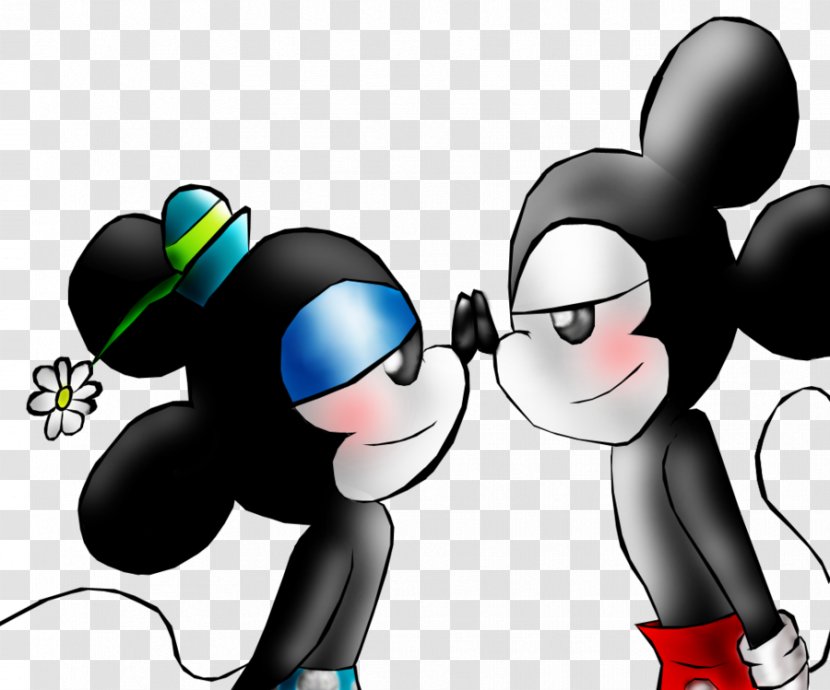 Mickey Mouse Minnie Oswald The Lucky Rabbit Kiss Clip Art - Animated Cartoon - Pictures Of Cartoons Kissing Transparent PNG