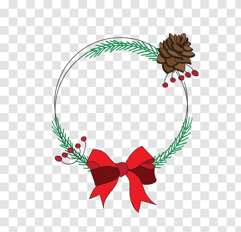 Leaf Christmas Ornament Flower - Bouquet - Bow Pine Garland Transparent PNG