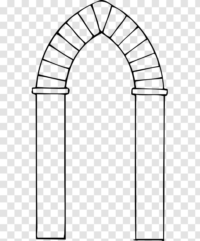 Gateway Arch Clip Art - Black And White - Gothic Window Vector Transparent PNG