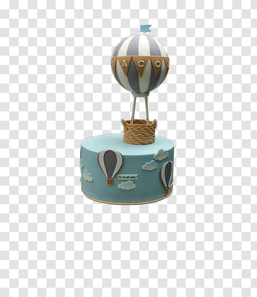 Hot Air Balloon Cake Fondant Icing Party Transparent PNG