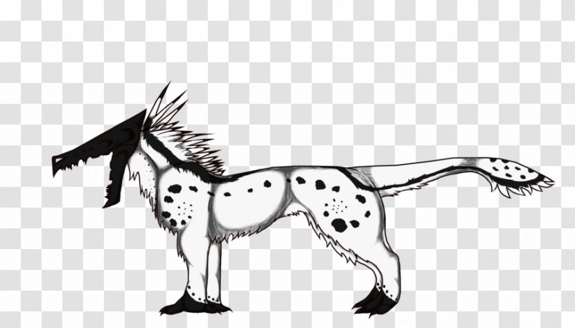 Dog Cat Mustang Line Art Sketch - Legendary Creature Transparent PNG