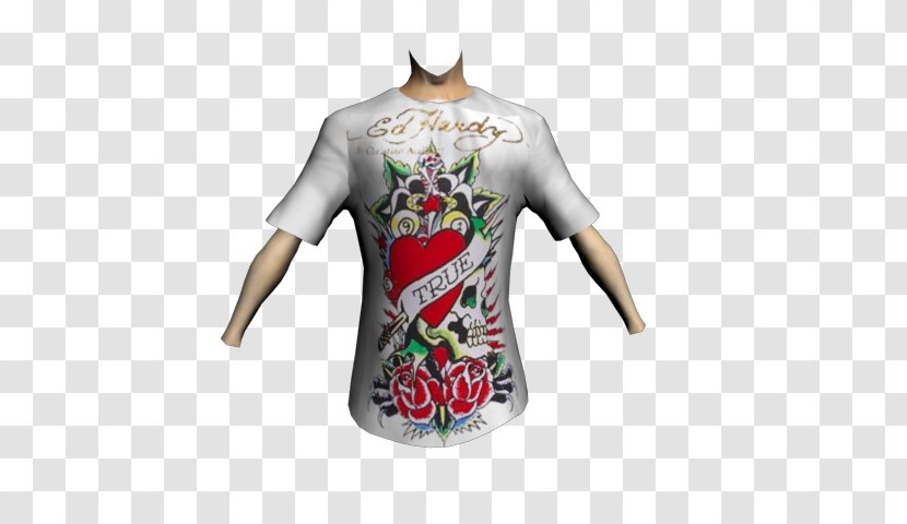 T-shirt Grand Theft Auto: San Andreas Outerwear Neck - Sleeve - Ed Hardy Transparent PNG