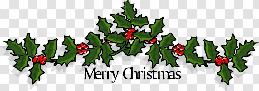 Santa Claus Christmas Graphics Common Holly Day Tree - Aquifoliales Transparent PNG