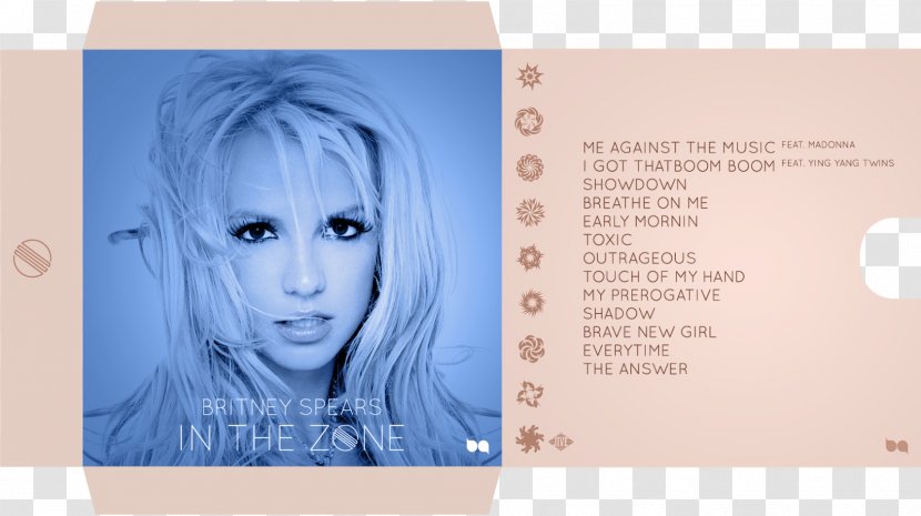 Britney Spears Graphic Design Poster In The Zone Blackout - Cartoon Transparent PNG