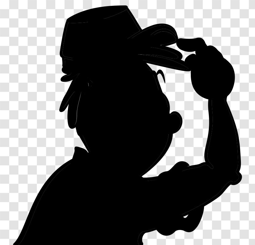 Black & White - Silhouette - M Human Behavior Character Clip Art Transparent PNG