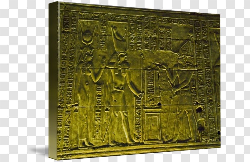 Temple Of Edfu Relief Carving Bronze 01504 - Egypt - Egyptian Transparent PNG