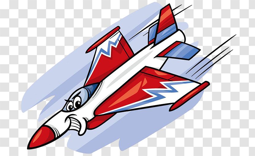 Airplane Cartoon Jet Aircraft Illustration - Royaltyfree - Space Ship Transparent PNG