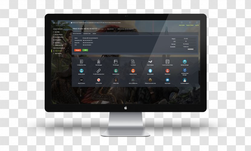 Computer Monitors Software Web Hosting Control Panel Servers Game Server - Usability Transparent PNG