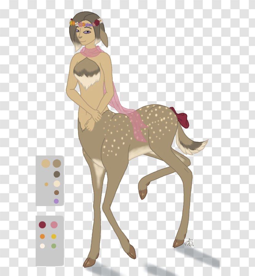 Deer Centaurides Legendary Creature - Watercolor Transparent PNG