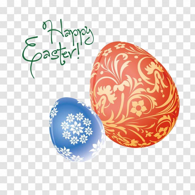 Easter Egg Pattern - Text - Color Vector Material Transparent PNG