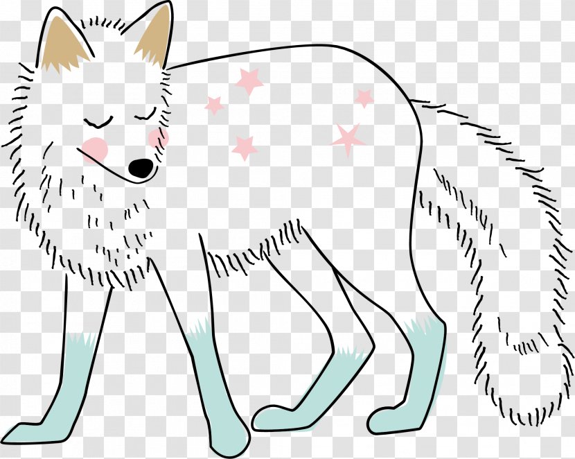 Whiskers Fox Clip Art - Watercolor - White Vector Transparent PNG