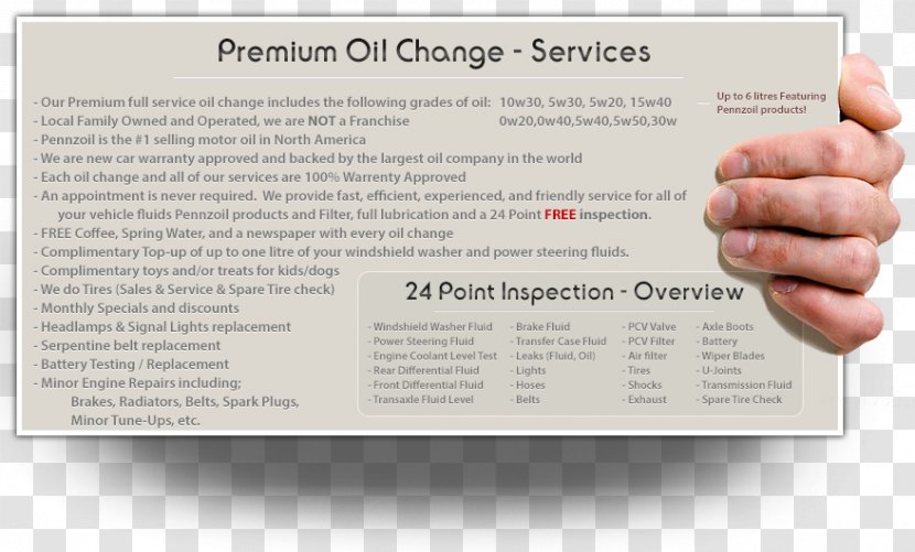 Premium Oil Change Centre Featuring Pennzoil Brand Service Font - Kelowna Transparent PNG