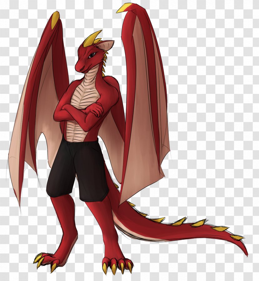 Animated Cartoon Figurine Demon - Supernatural Creature - Dragon Transparent PNG