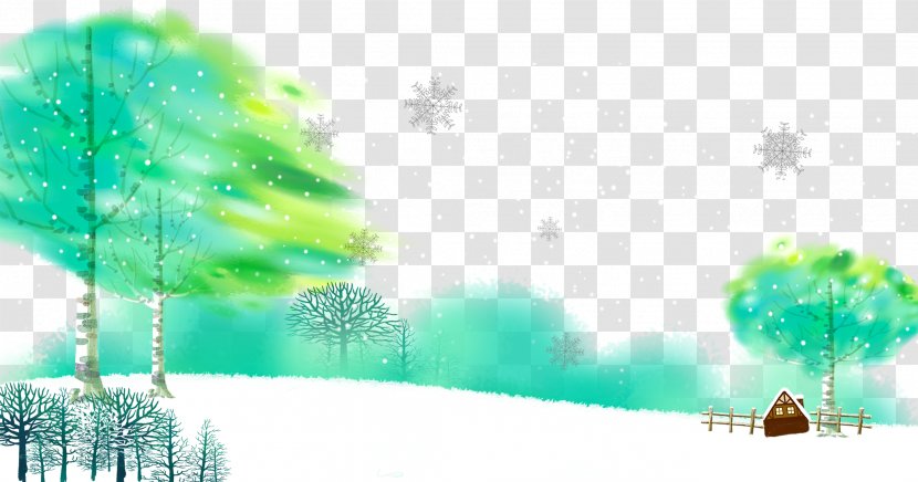 Tree Winter Snow - Leaf - On Trees Transparent PNG