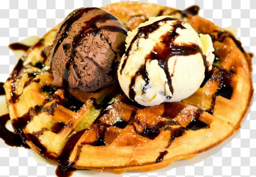 Belgian Waffle Ice Cream Chicken And Waffles Transparent PNG