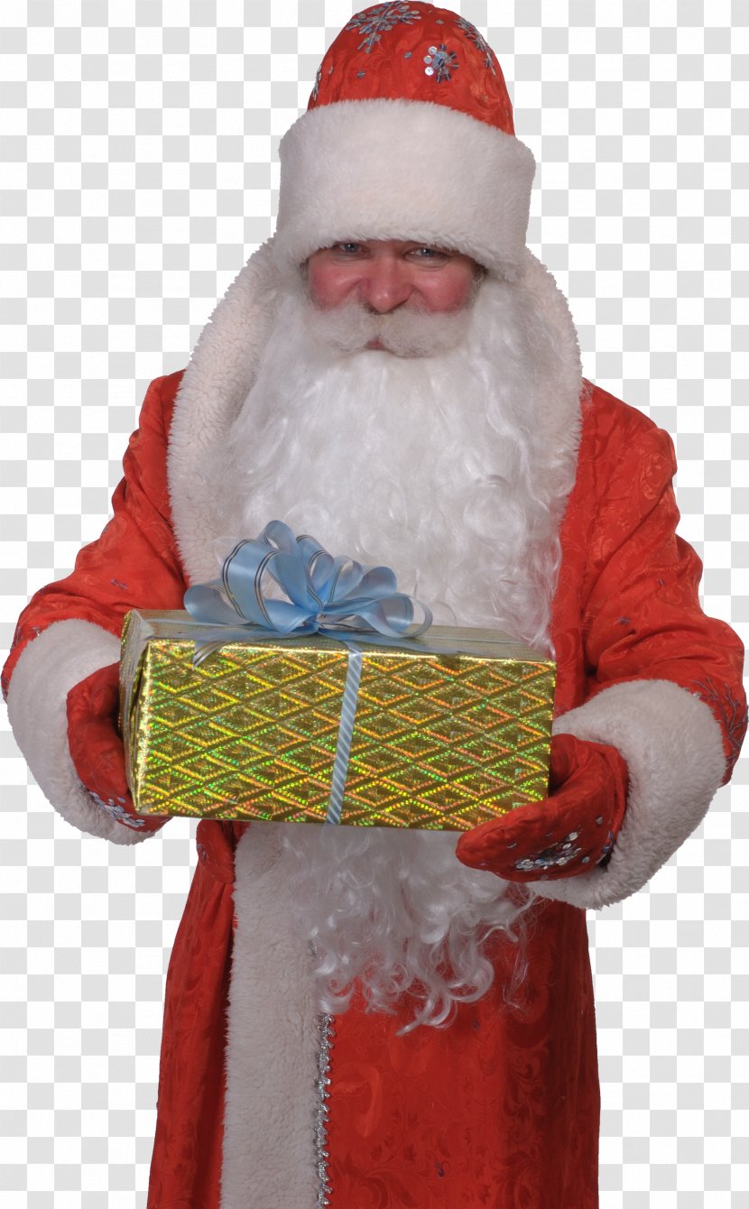 Santa Claus Ded Moroz Grandfather Christmas Ornament Ziuzia - Costume Transparent PNG