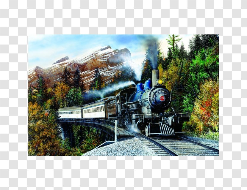 Jigsaw Puzzles Paint By Number Artist Painting - Autumn Outing Transparent PNG