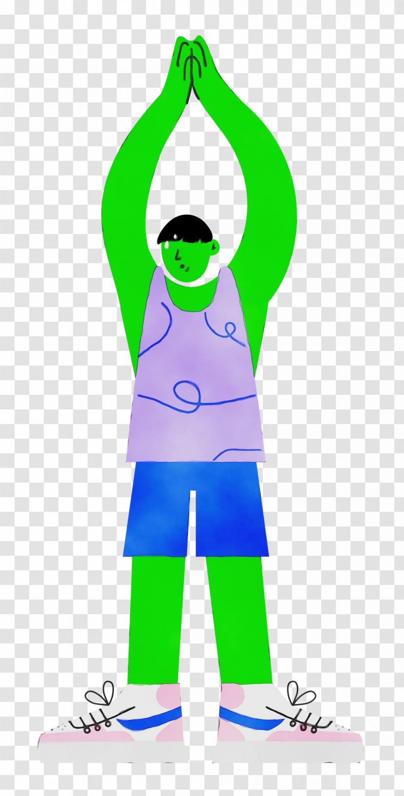 Green Outerwear / M Violet Character Headgear Transparent PNG