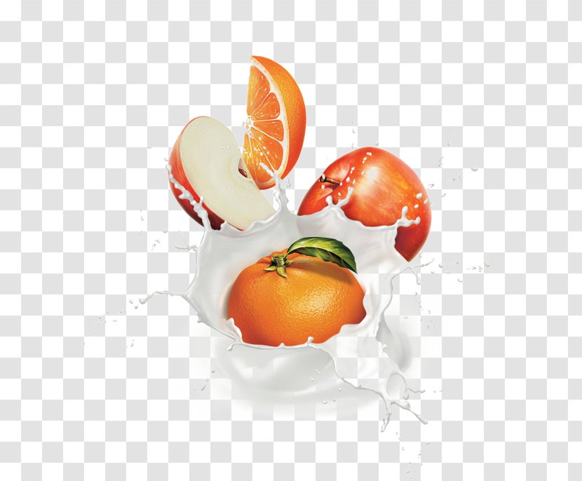 Clementine Milk Mandarin Orange Tangerine - Grapefruit - White Splash Free Material Download Transparent PNG