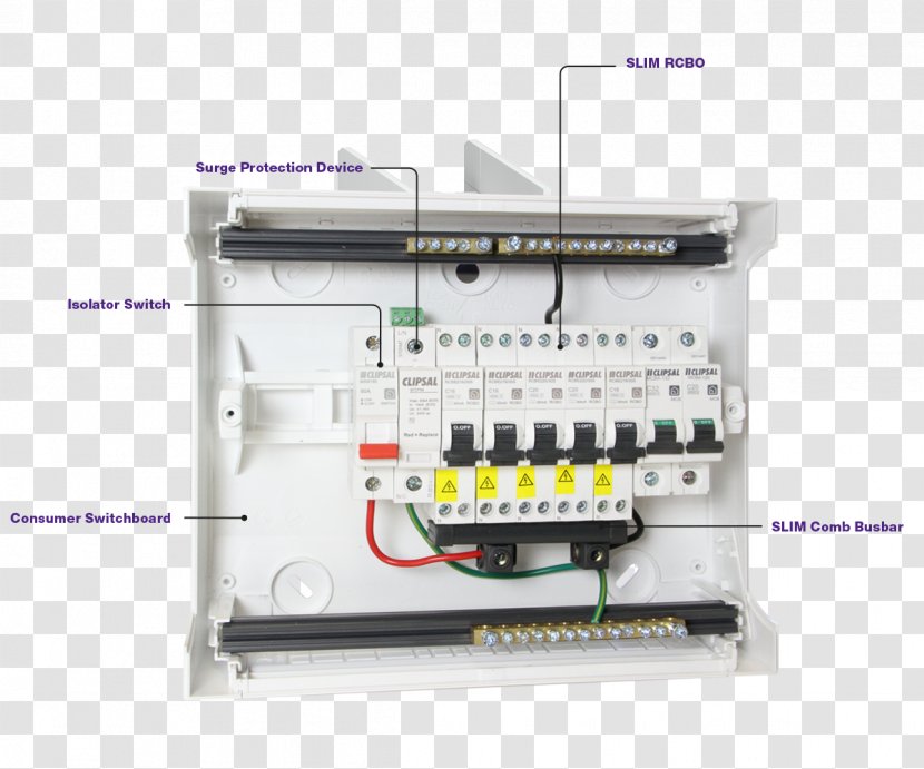 Electric Switchboard Circuit Breaker Wiring Diagram Residual-current Device Schneider - Electrical Switches - Component Transparent PNG