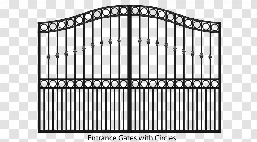 Gate Wrought Iron Fence Window Guard Rail - Driveway - Movable Arch Design Transparent PNG