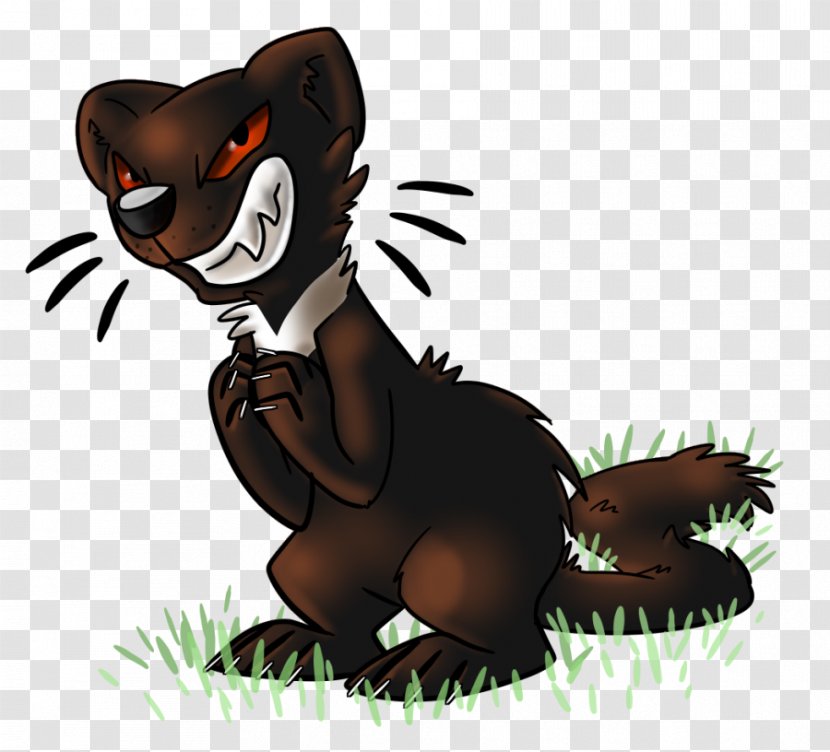 Bear Cat Cartoon Tail - Fictional Character Transparent PNG