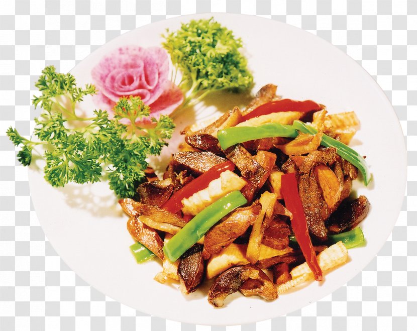 Twice Cooked Pork Chinese Cuisine Recipe - Dish - Dry Duck Three Samples Transparent PNG