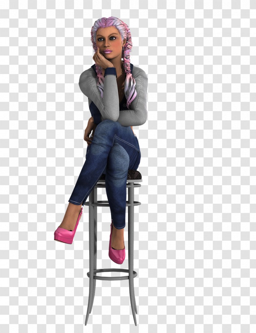 Table Sitting Bar Stool Woman - Frame - Legs Transparent PNG