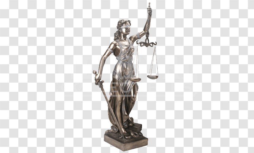 Lady Justice Statue Bronze Sculpture - Men's Vector Transparent PNG