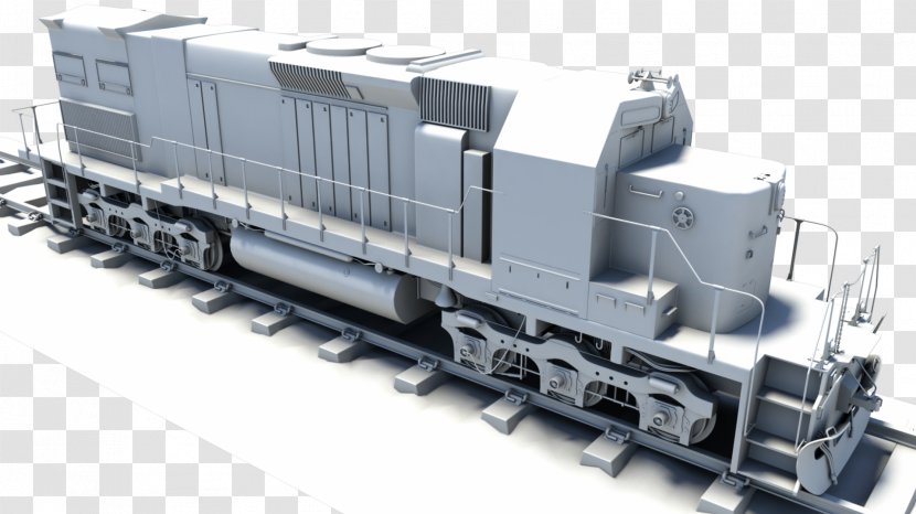 Steam Locomotive Train Diesel Autodesk Maya - Installation Transparent PNG