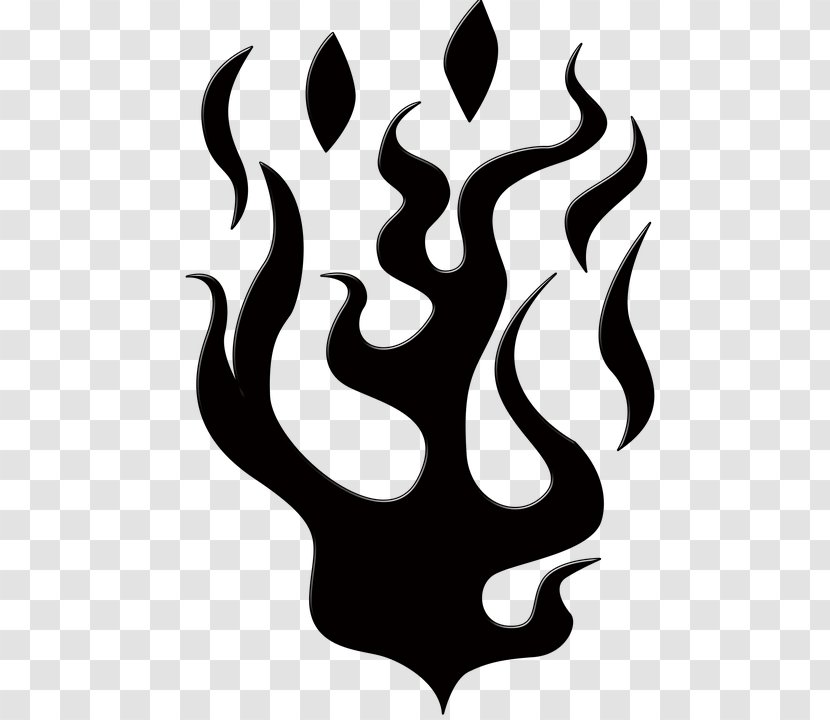 Flame Silhouette Fire Shape - Black Cool Transparent PNG