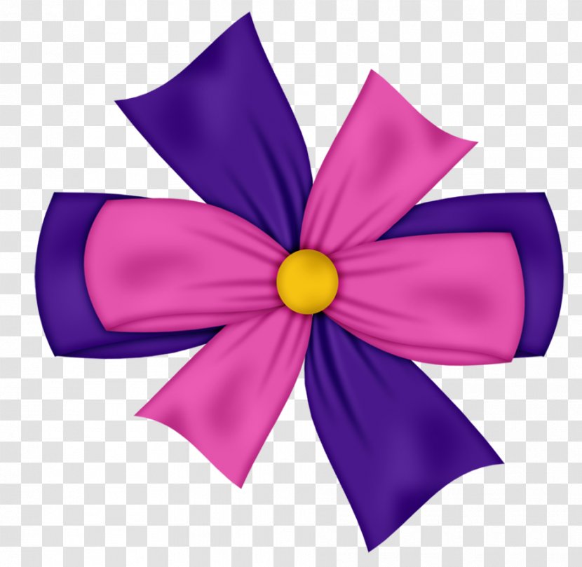 Clip Art - Pink - And Purple Bow Transparent PNG