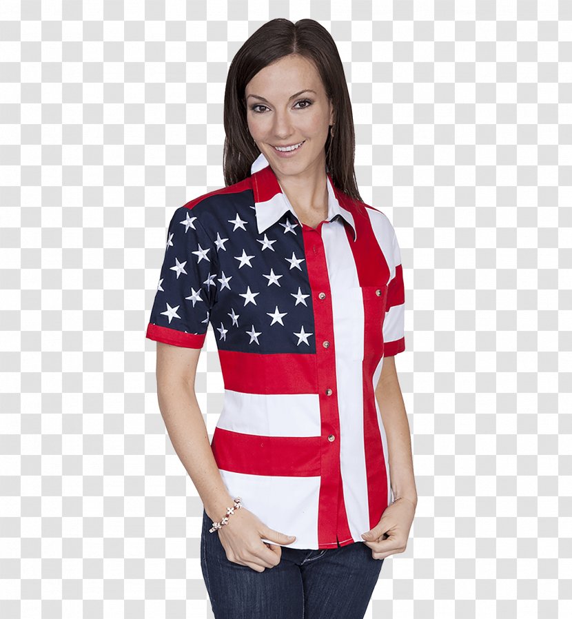 T-shirt United States Of America Flag The Blouse - T Shirt - 80s Fashion Trends Transparent PNG