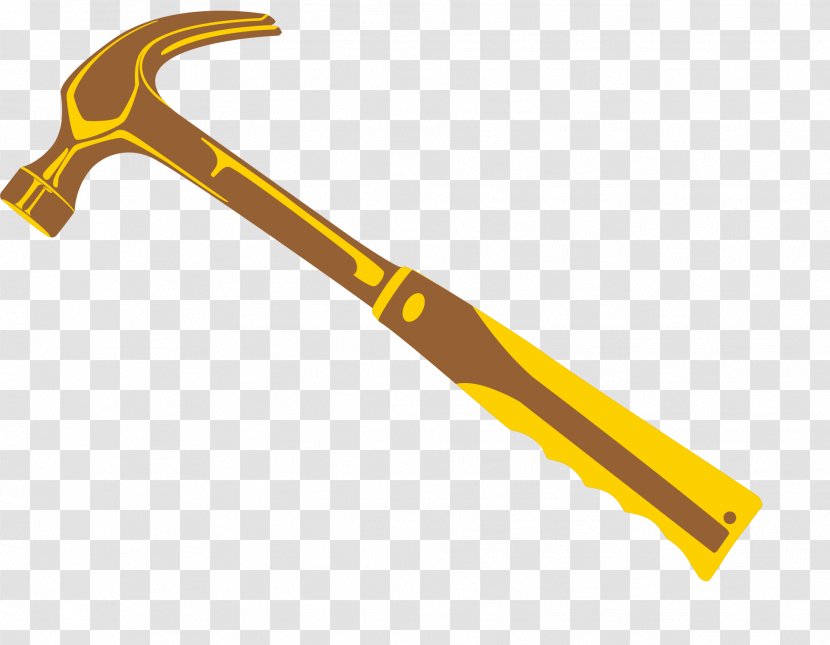 Hammer Tool Wrench - Yellow - Vector Material Transparent PNG