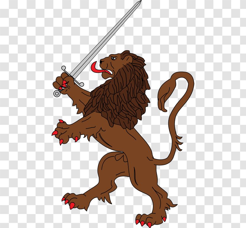 Lion Coat Of Arms Heraldry Spain - Cat Like Mammal Transparent PNG